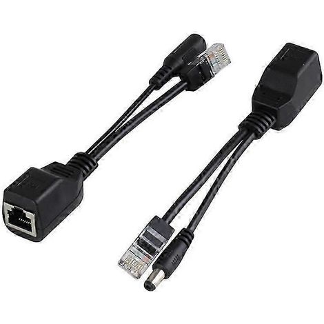 12V Passives PoE Splitter-Adapterkabel RJ45 Injektor Stromkombinator Anschlussset kompatibel mit IP-Kamera Router AP Netzwerk-JXLGV (1/5)