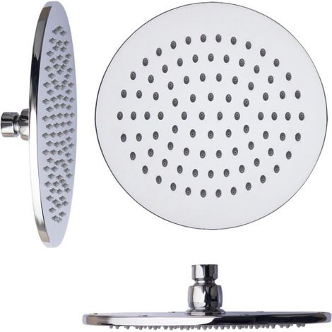 Trade Shop - Cabezal De Ducha 4 "10 Cm De Acero Redondo Estándar Ajustable Ajustable Ajustable -
