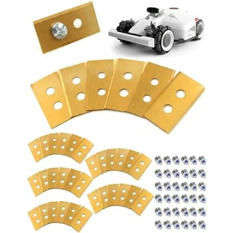 Lames de rechange pour tondeuses à gazon robotisées, 36 pièces Compatible avec TOUTES les lames robotisées des séries Mammotion Luba et YUKA Double trou LongLife Pcs - (1/5)