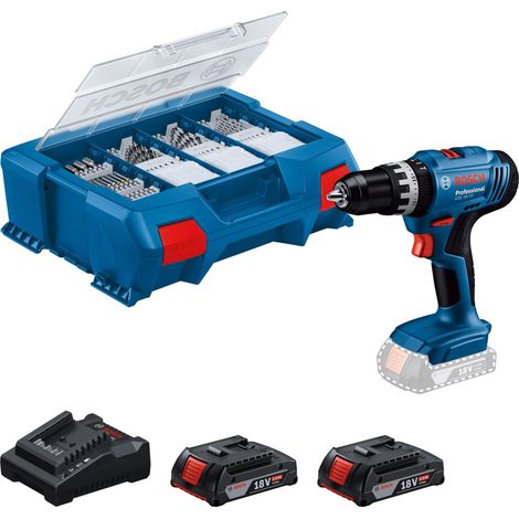 perceuse-visseuse à percussion sans-fil GSB 18V-25 (Ø vis max. 10 mm, avec 2 batteries GBA 2,0 Ah, GAL 18V-20, set d'acc. 63 pièces, L-Case Pick (1/5)