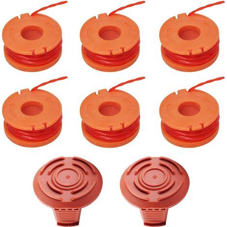 Die Spule passt auf alle Rasenmäher, kompatibel mit Worx WG154 WG163 WG180 WG175 WG155 WG151 WG160 Ersatzteile für Rasenmäher mit 2 Abdeckungen (1/5)
