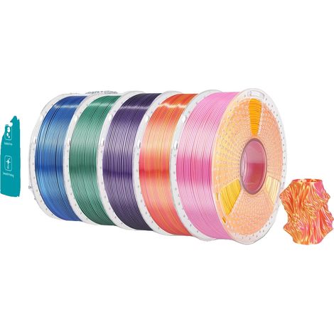 Filamento PLA PLUS effetto seta, 5 kg, atossico, diametro 1,75 mm (1/2)