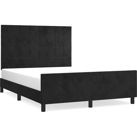 Maison Exclusive - Giroletto senza Materasso Nero 140x200 cm in Velluto (1/5)