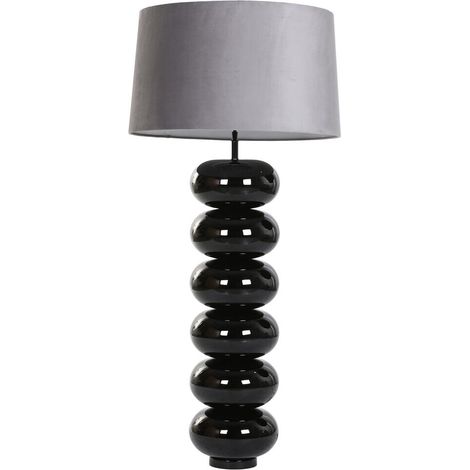 Lampara Sobremesa Acero Patinado 55X55X121 Negro (1/5)