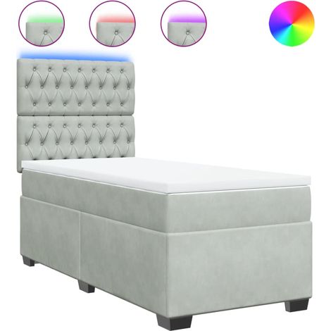 Maison Exclusive - Boxspringbett mit Matratze Hellgrau 100x200 cm