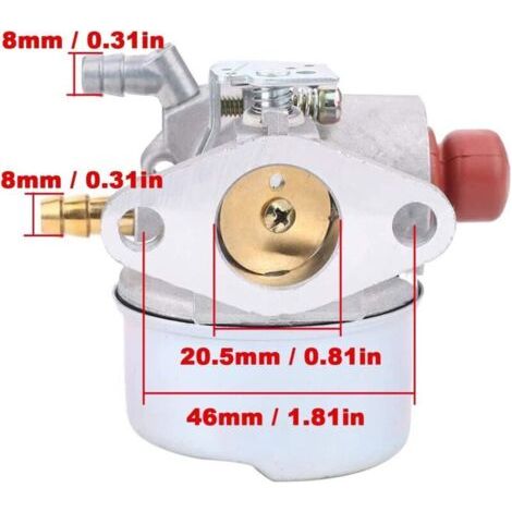 640025 Kit de carburateur pour Tecumseh OHH60 OHH55 OHH45 OHH50 OHH65 Remplace 640004 640017 640135A Pièces de Tondeuse à Gazon, avec Filtre à air 36046, Bougie d'allumage, Joint (1/3)
