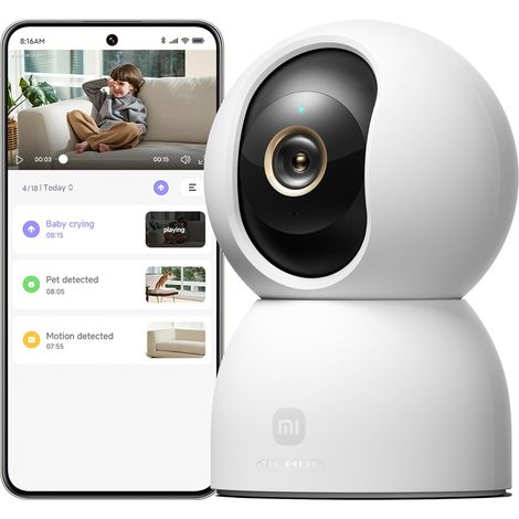 Caméra Intérieure 4K 8MP Ultra HD Caméras de Surveillance (1/5)