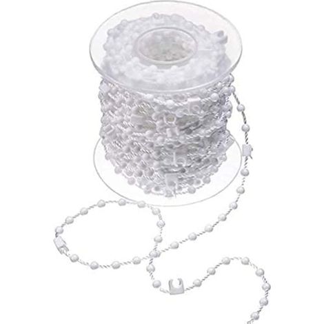 Chaînette de lestage pour stores verticaux à lames de 89 mm (3,5 pouces), 20 mètres, 200 clips (1/4)