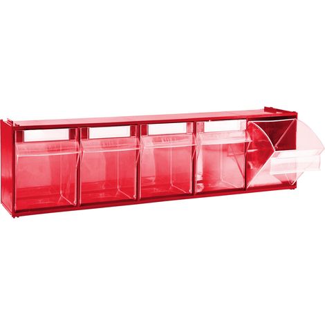 Cassettiera MADIA 3 - 5 cassetti - Rosso - Mobil Plastic