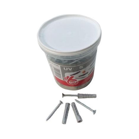 TIRAFONDOS CON TORNILLO 'UV' EN TARRO UV 8U - Tarro 140