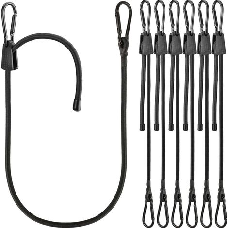 Spanngummi mit Karabiner 6er Set, 120cm Expander, verstellbar, wetterfest (1/5)