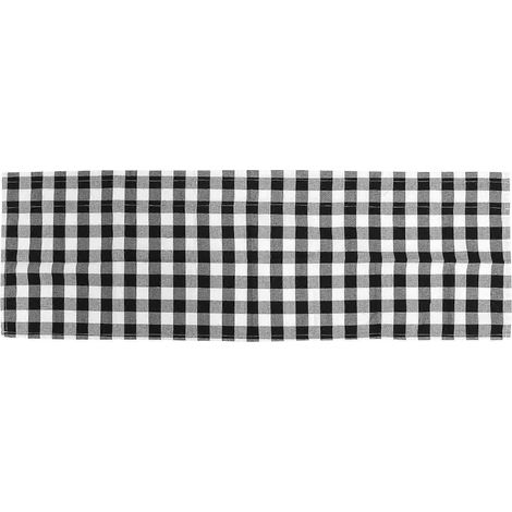 Cantonnières à carreaux Buffalo pour la cuisine, cantonnières à carreaux style ferme pour la décoration de fenêtres (noir et blanc) (1/5)