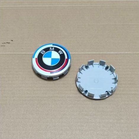 Cache-moyeu BMW 68mm – Capuchon centre jante aluminium Anniversaire pour Série 1 à 6, X1-X6, 320GT, accessoire roue auto, lot de 4 pièces – Multicolore