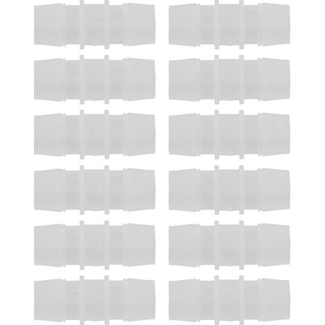 12PCS Raccord de Tuyau PP Plastique Diamètre Égal Barbelé Connecteur Droit Accessoires 19 à 19 (1/5)