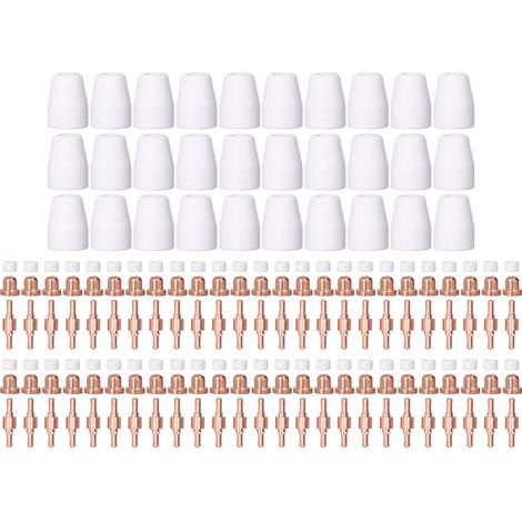 Kit de diffuseur d'électrode de buse en céramique de consommables de soudage de 180 pièces pour la torche de Plasma (1/5)