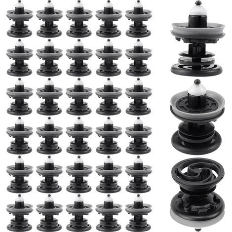 30 Pièces Clips de 7l6868243 Fixation Voiture Plastique pour Garniture Agrafe Panneau de Porte Intérieure Compatibles avec Golf 5 6 7 T4 T5 Passat Polo Skoda Caddy Audi A4 A5 A6 (1/5)