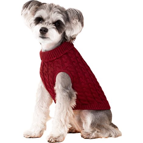 Pull Pour Chien - Tricot Acrylique - Chaud et Confortable - Sans Manches - Pour Chiens de Petite et Moyenne Taille - XS à XL (1/5)