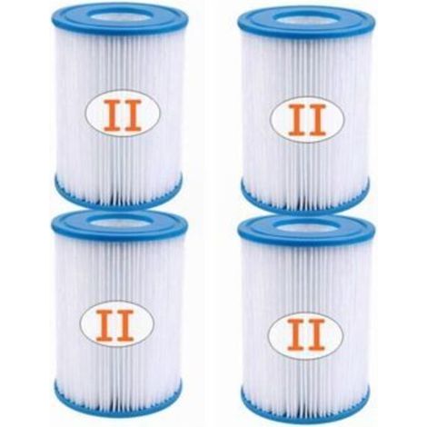 Lot de 4 cartouches filtrantes pour piscine de type II - Pour filtre de type II - Pour 58094 (1/5)