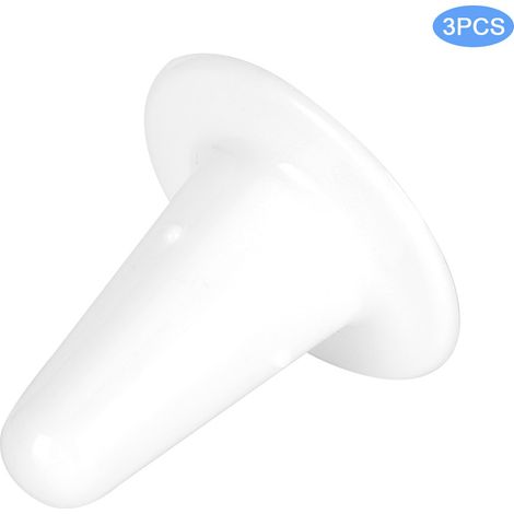 Lot de 3 fausses tétines blanches en plastique pour vache, accessoire sûr et sain pour machine à traire le bétail (blanc). (1/5)