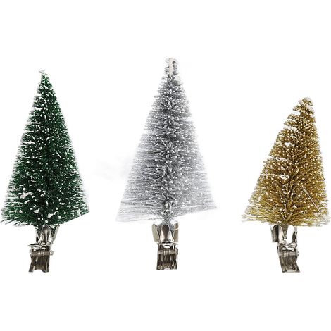 Clip de décoration d'arbre de noël, 3 pièces, pin vif et exquis avec pour (1/5)