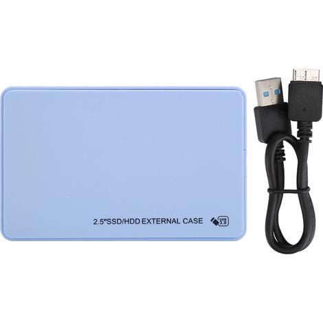 Boîtier Externe pour Disque Dur 2.5 Pouces USB 3.0 - Boîtier HDD Mobile ABS Bleu, Transfert 5Gbps, Compatible SATA (1/5)