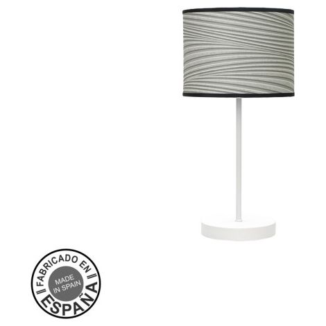 Moda Tischlampe 1xe14 Weiß/Grau Groove 42x17x17cm
