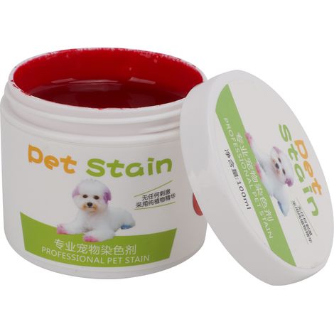 Feurig rote Hundehaarfarbe 100 g – Sichere, semi-permanente Farbe für Haustierhaare (1/5)