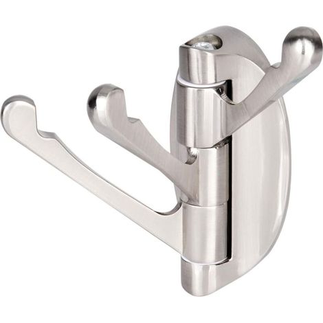 Drehbarer Wandgarderobenständer aus Edelstahl mit 3 klappbaren Armen, um 180° drehbarer Garderobenständer/Haken/Handtuchhalter (gebürstet) (1/4)