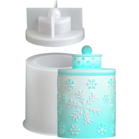 Juego de moldes de silicona con forma de copo de nieve navideño