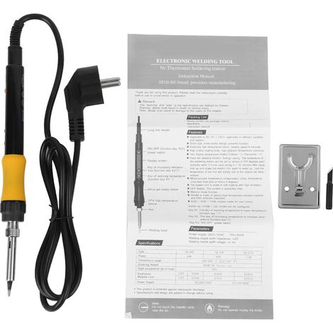 Fer à souder électrique à affichage numérique SQA110, chauffe interne 110W, prise UE 220V, jaune (1/5)