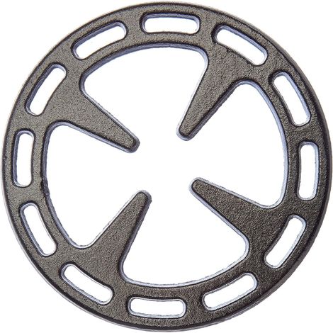 1 Réducteur de gaz, fonte émaillée, noir, diamètre 12 cm, accessoire cuisine