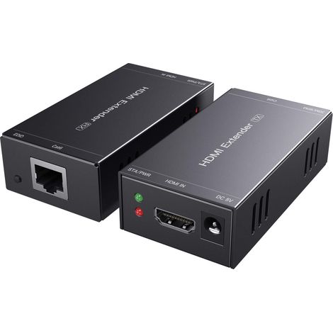 Prolongateur HDMI câble RJ45 50m Cat5e/Cat6/Cat7 1080P EDID Noir (1/5)