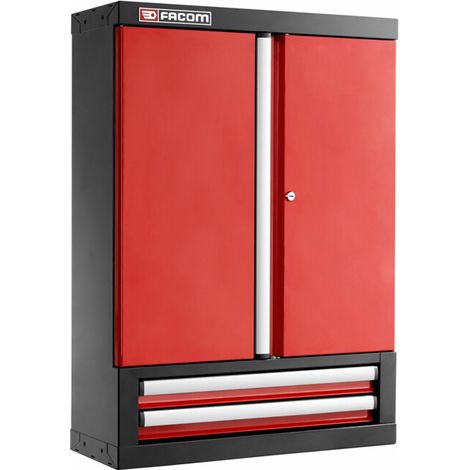 Meuble haut 2 portes pleines et 2 tiroirs Facom JLS3 rouge (1/2)