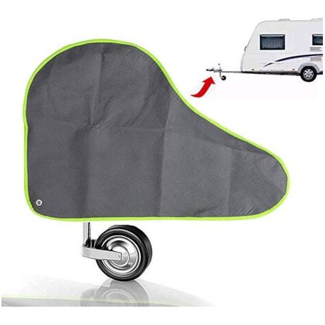 Gris Housse de Timon remorques, Housse de Protection pour caravanes et remorques Attelage Universelle Couverture de remorquage Housse pour Tête d'attelage de Caravane Remorque (1/5)