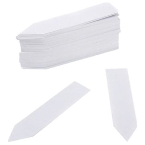 Étiquettes/panneaux résistants pour plantes, lot de 100, pour une identification facile et organisée des plantes « Blanc » (1/5)