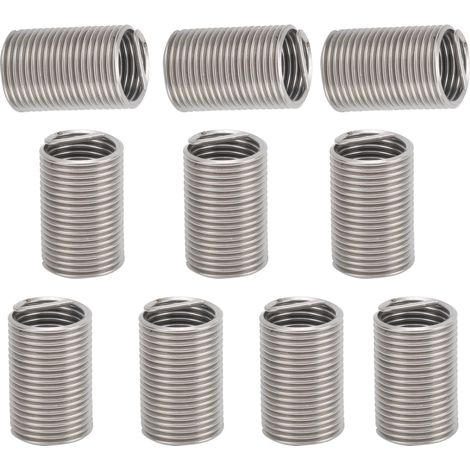Lot de 10 inserts de réparation de filetage, manchons de protection pour fil d'acier, accessoires de quincaillerie M18 x 22,5D (1/5)