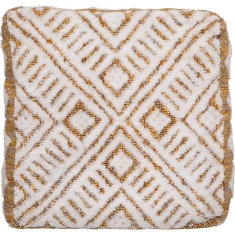 Coussin de sol Bowl, motif ethnique, coton, 48 x 48 x 14 cm