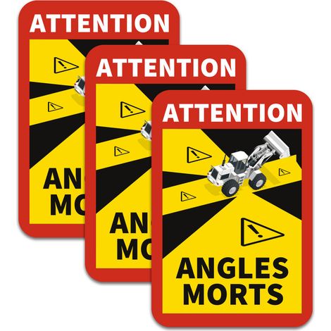 Magnétiques Attention Angles Morts, plaque magnétique angles morts poids lourds, lot de magnétique angles morts autobus. Angles Morts Pelle Mécanique . - Angles Morts Pelle Mécanique