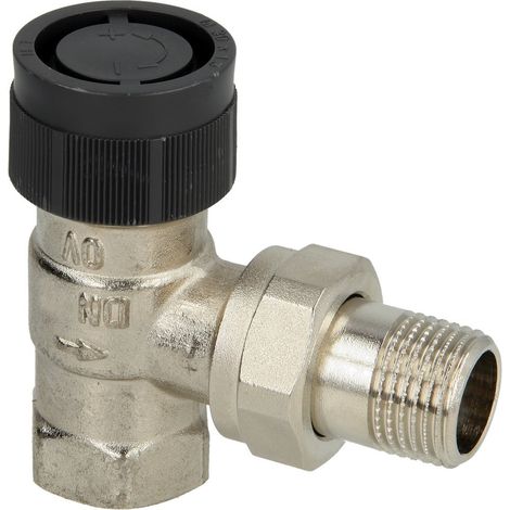 Corps de vanne Oventrop A, équerre 1/2’’ sans préréglage, nickelé 118 00 04