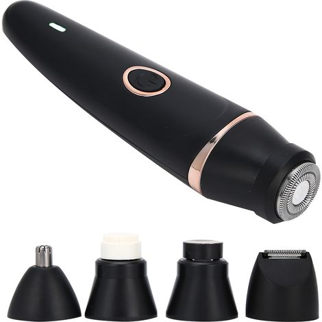 Kit Rasage Homme 5-en-1, Tondeuse USB Rechargeable Imperméable, Coupe-Narines, Brosse Nettoyante Visage, Chargeur Inclus (1/5)