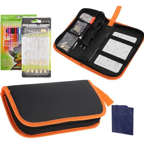 Kit de fer à souder pour pyrogravure, gravure, transfert thermique, outils de soudure, crayons de couleur, dessin, fer à souder à température réglable, compatible avec la norme européenne 220 V (1/5)