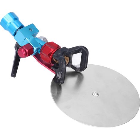 Pare-éclaboussures universel pour pulvérisateur sans air, déflecteur disque aluminium, guide peinture anti-projections avec 2 supports (1/5)