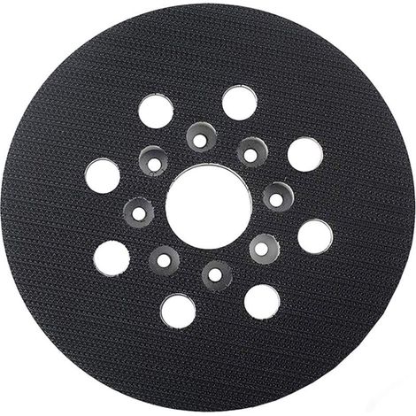 Plateau de ponçage 125 mm à 8 trous – Compatible Bosch GEX 1251 AE, PEX 220 A, PEX 220 AE, Skil 7402/7490 – Caoutchouc dur pour ponçage efficace