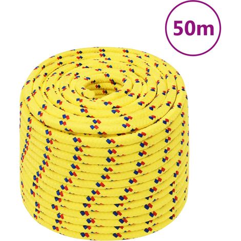 Corde de bateau en polypropylène pour amarrage, jaune, 14 mm x 50 m - PANGIVO (1/5)