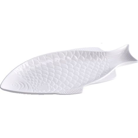 1 Pezzo Vassoio da Cucina in Ceramica Forma Pesce 41 x 19 x 3 cm (1/2)