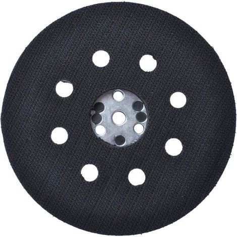 Harte Schleifscheibe, kompatibel mit Bosch PEX 12, PEX 125 und PEX 400 A (Ø 125 mm) – Runde Auflagefläche mit 8 Löchern, Ersatzteil für Schleifscheibe (1/5)