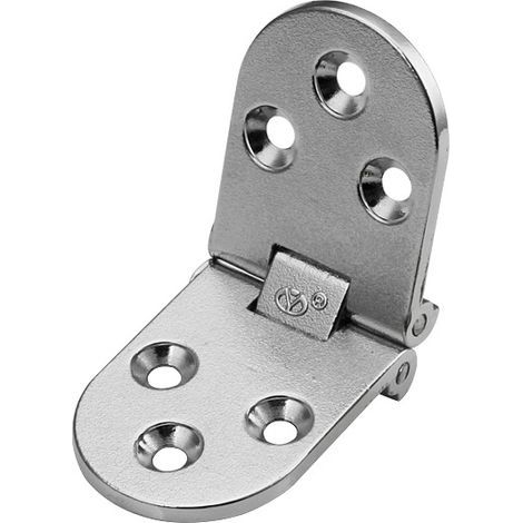 Lot de 2 Charnière à Rabat Invisible en Alliage de Zinc Pliante, Charnière à 180 Degrés Demi Ronde Boîte en Bois Table Pliante (1/4)