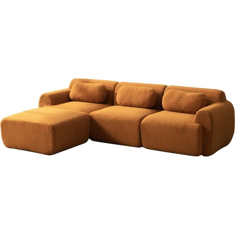 GagaCanapé modulable 3 places, chenille, caramel (1/5)
