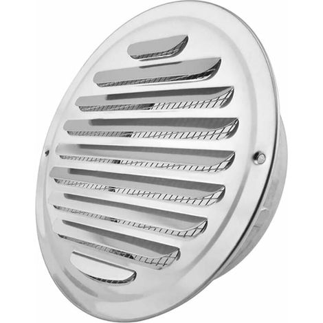 Grille De Ventilation Ronde - 150 Mm - Pour Mur Ou Plafond - Protection Contre La Pluie - Finition Métallique