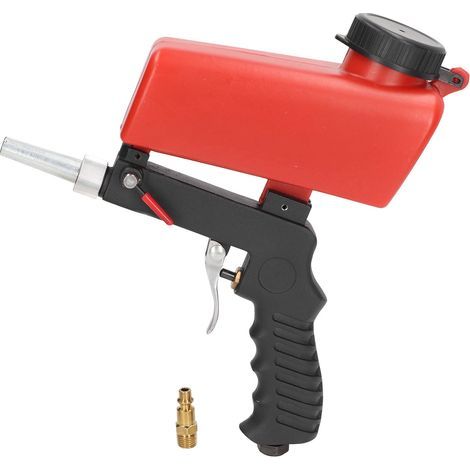 Kit de pistolet de sablage pneumatique à alimentation par gravité, pulvérisateur de sablage portatif avec pointe de buse (1/5)